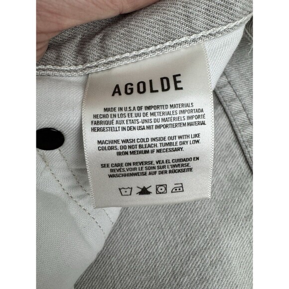 Agolde Women's Pale Gray Ballon Jeans Barrell Style Organic Cotton 32 USA - Picture 5 of 12